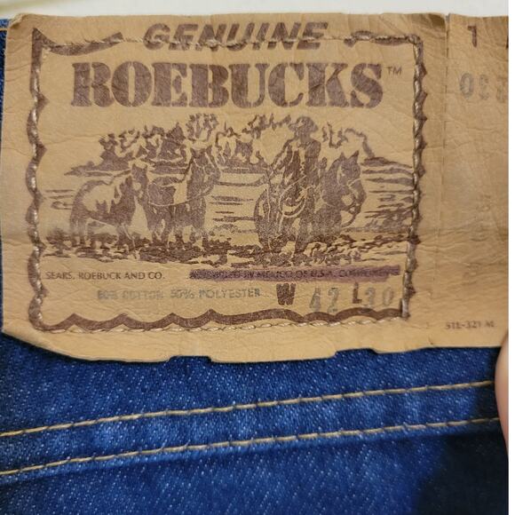 Vintage 1970's Sears Roebucks Men's Jeans W42 L 30 - Picture 4 of 7